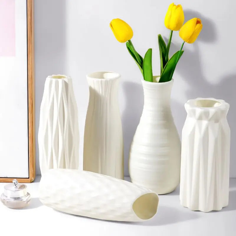 Vaso Decorativo em Plástico com Imitação de Cerâmica – Beleza, Versatilidade e Estilo!