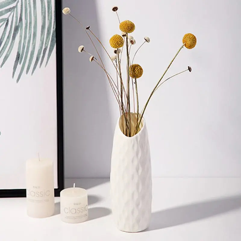Vaso Decorativo em Plástico com Imitação de Cerâmica – Beleza, Versatilidade e Estilo!