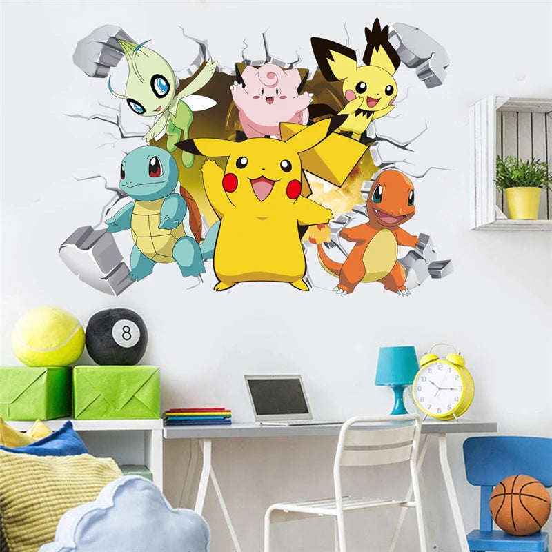 Adesivos de Parede Cartoon Pikachu