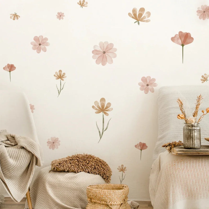 Adesivos de Parede Florais Boho