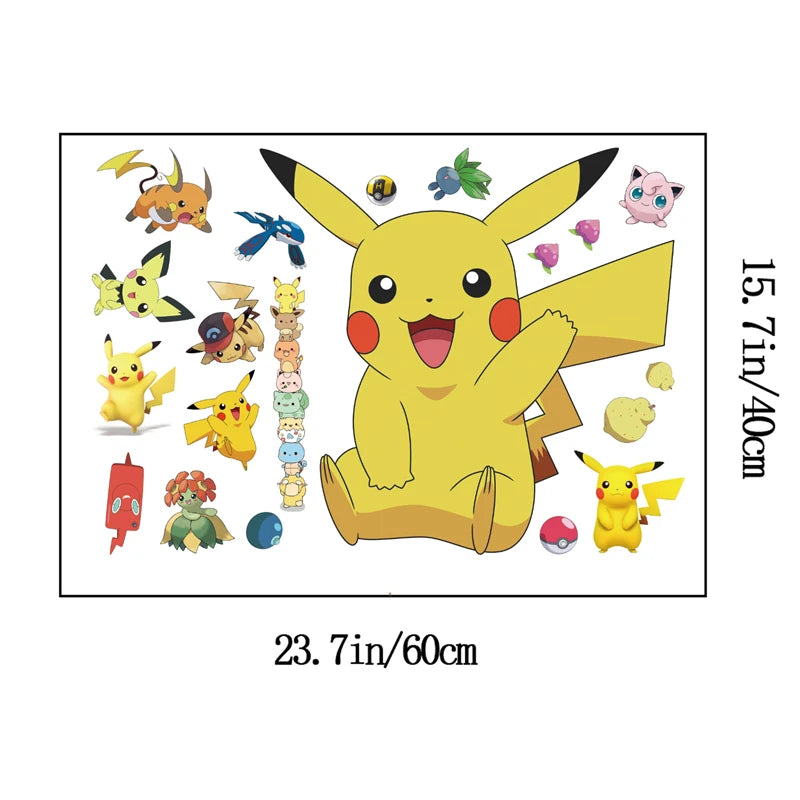 Adesivos de Parede Cartoon Pikachu