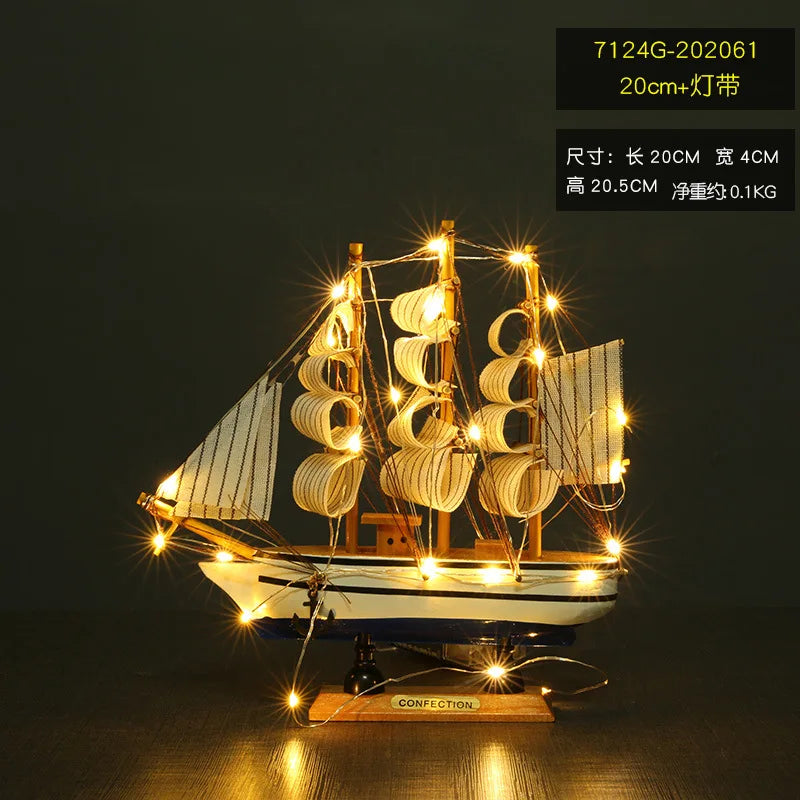 Miniatura de Barco Pirata com LED