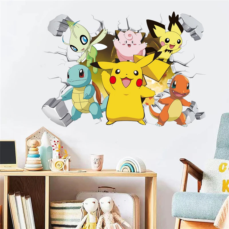 Adesivos de Parede Cartoon Pikachu