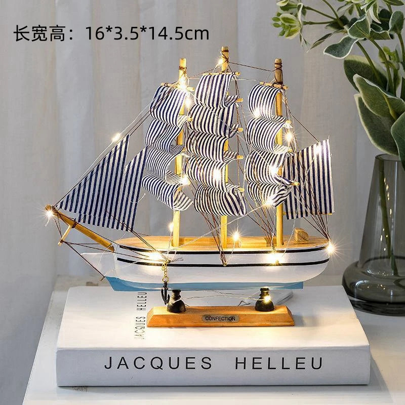 Miniatura de Barco Pirata com LED