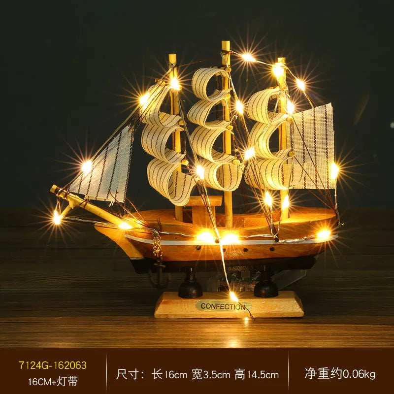 Miniatura de Barco Pirata com LED