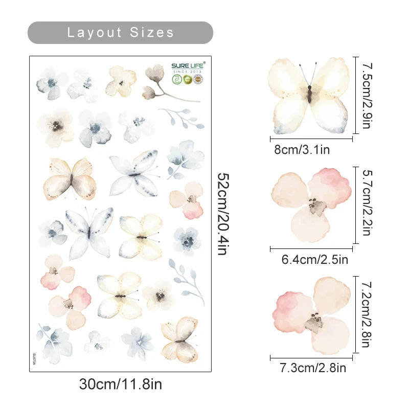 Adesivos de Parede Florais Boho