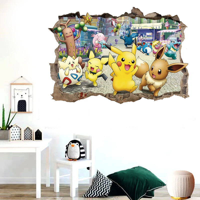 Adesivos de Parede Cartoon Pikachu